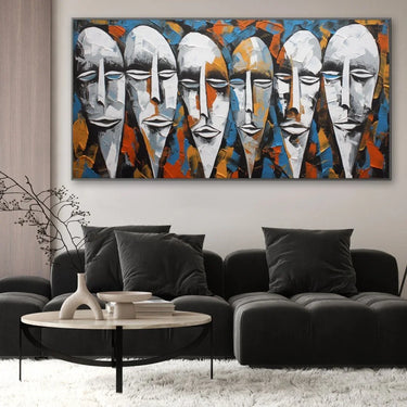 Quadro Stampa su Tela Introspezioni Mascherate - CupidoDesign