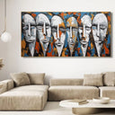 Quadro Stampa su Tela Introspezioni Mascherate - CupidoDesign