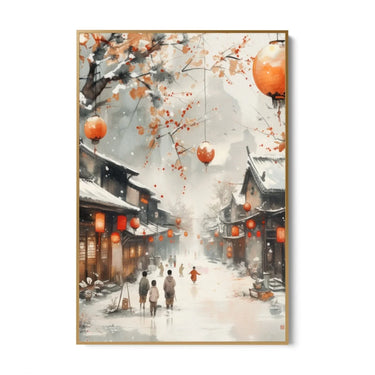 Quadro Stampa su Tela Inverno colorato - CupidoDesign