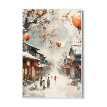 Quadro Stampa su Tela Inverno colorato - CupidoDesign