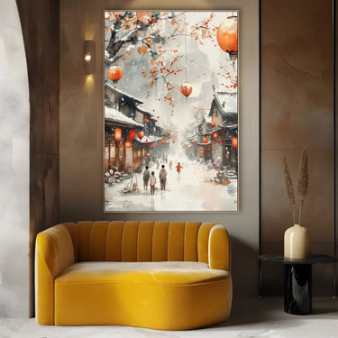 Quadro Stampa su Tela Inverno colorato - CupidoDesign