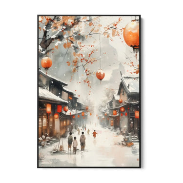 Quadro Stampa su Tela Inverno colorato - CupidoDesign