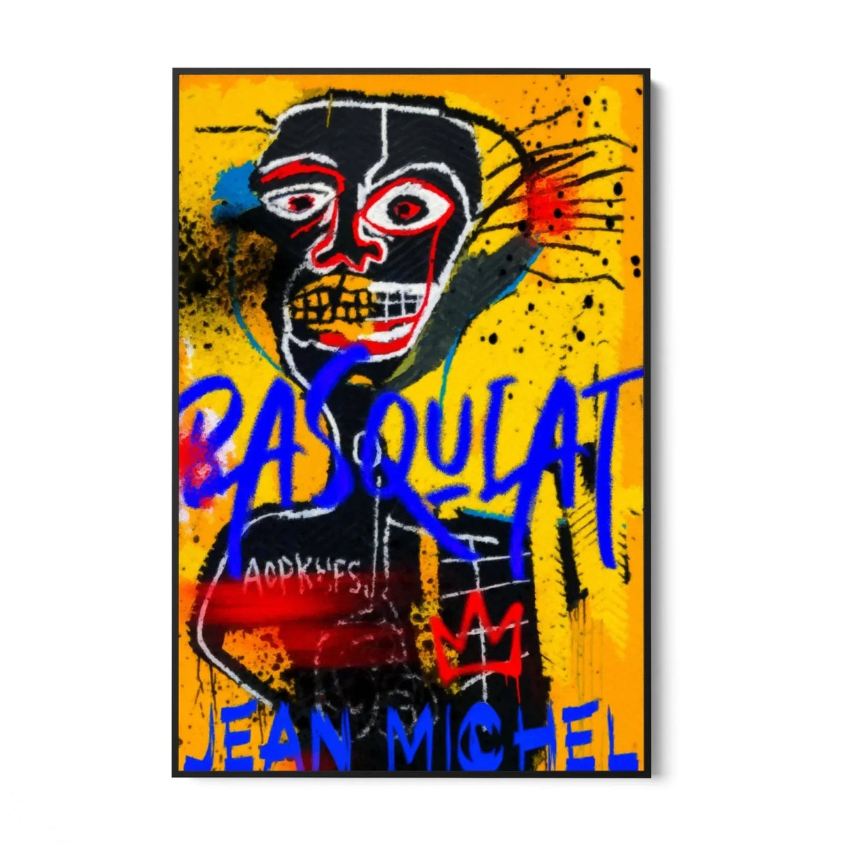 Quadro Stampa su Tela Jean Michel Basquiat Yellow - CupidoDesign