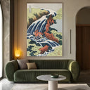 Quadro Stampa su Tela La Cascata del Lavaggio dei Cavalli, Katsushika Hokusai - CupidoDesign