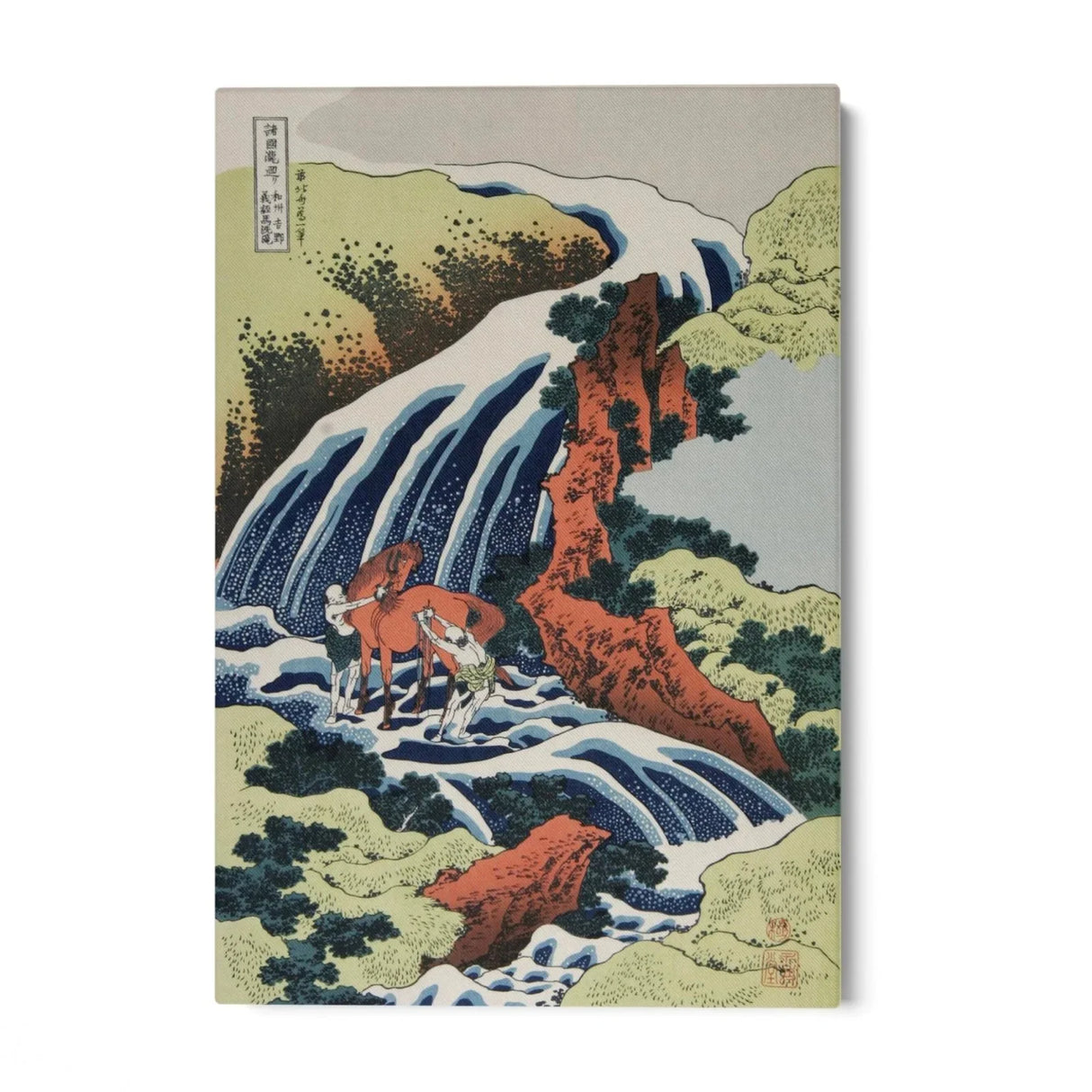 Quadro Stampa su Tela La Cascata del Lavaggio dei Cavalli, Katsushika Hokusai - CupidoDesign