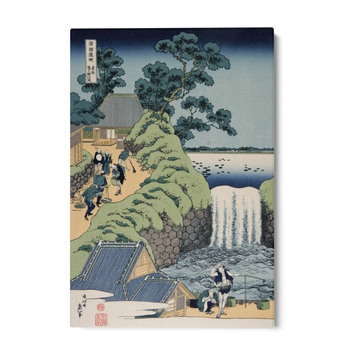 Quadro Stampa su Tela La Cascata di Aoi Heuvel, Katsushika Hokusai - CupidoDesign
