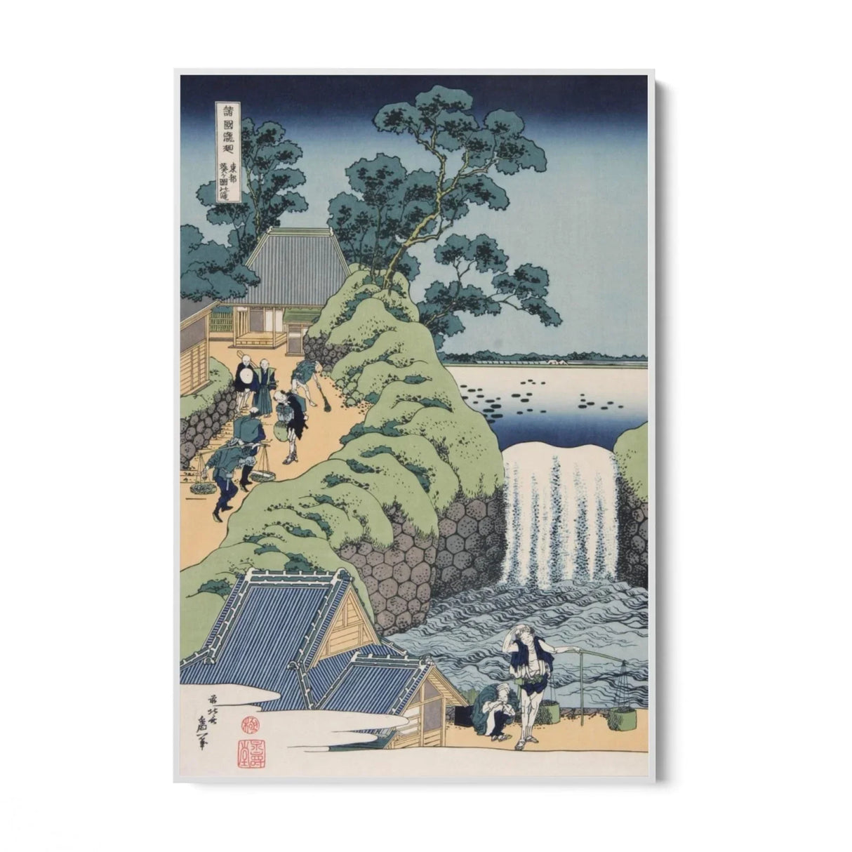 Quadro Stampa su Tela La Cascata di Aoi Heuvel, Katsushika Hokusai - CupidoDesign