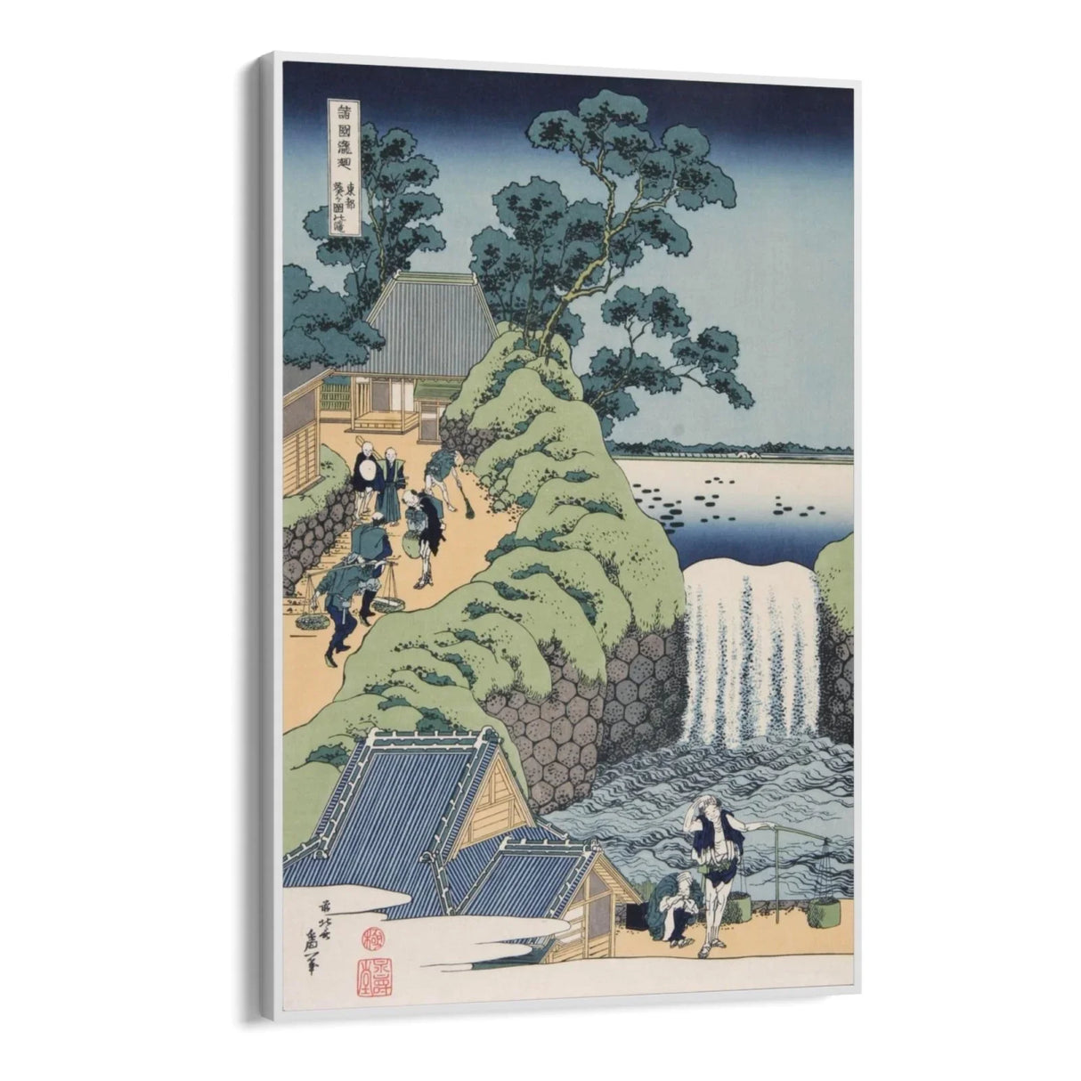 Quadro Stampa su Tela La Cascata di Aoi Heuvel, Katsushika Hokusai - CupidoDesign