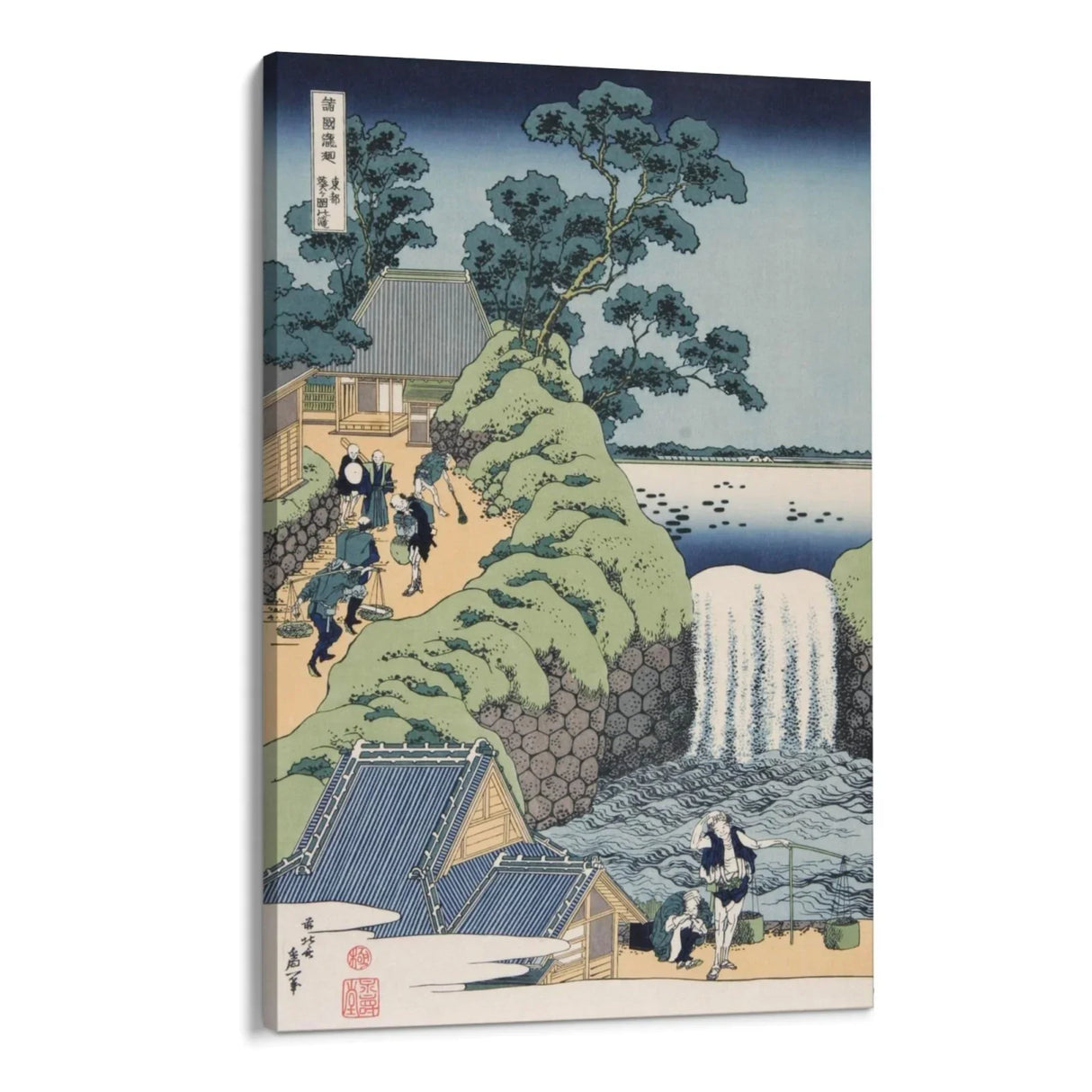 Quadro Stampa su Tela La Cascata di Aoi Heuvel, Katsushika Hokusai - CupidoDesign