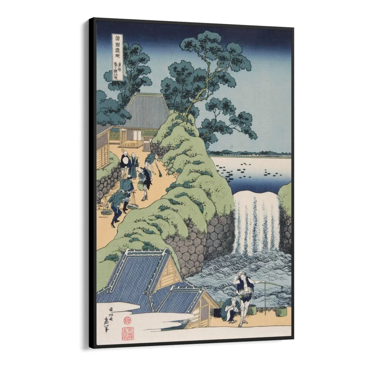 Quadro Stampa su Tela La Cascata di Aoi Heuvel, Katsushika Hokusai - CupidoDesign