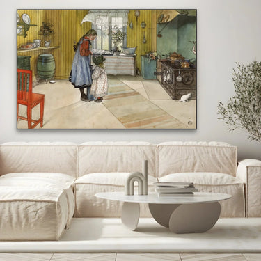 Quadro Stampa su Tela La Cucina, Carl Larsson - CupidoDesign