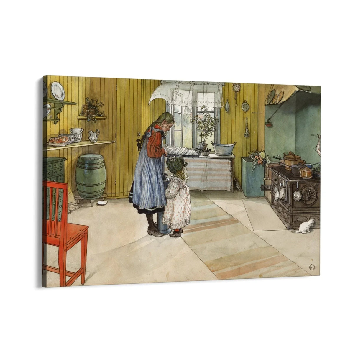 Quadro Stampa su Tela La Cucina, Carl Larsson - CupidoDesign