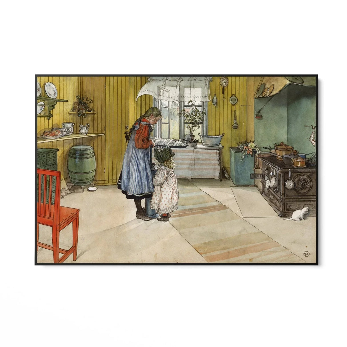 Quadro Stampa su Tela La Cucina, Carl Larsson - CupidoDesign