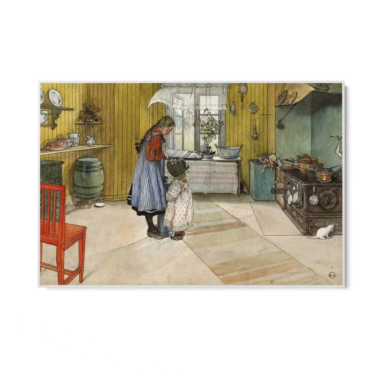 Quadro Stampa su Tela La Cucina, Carl Larsson - CupidoDesign