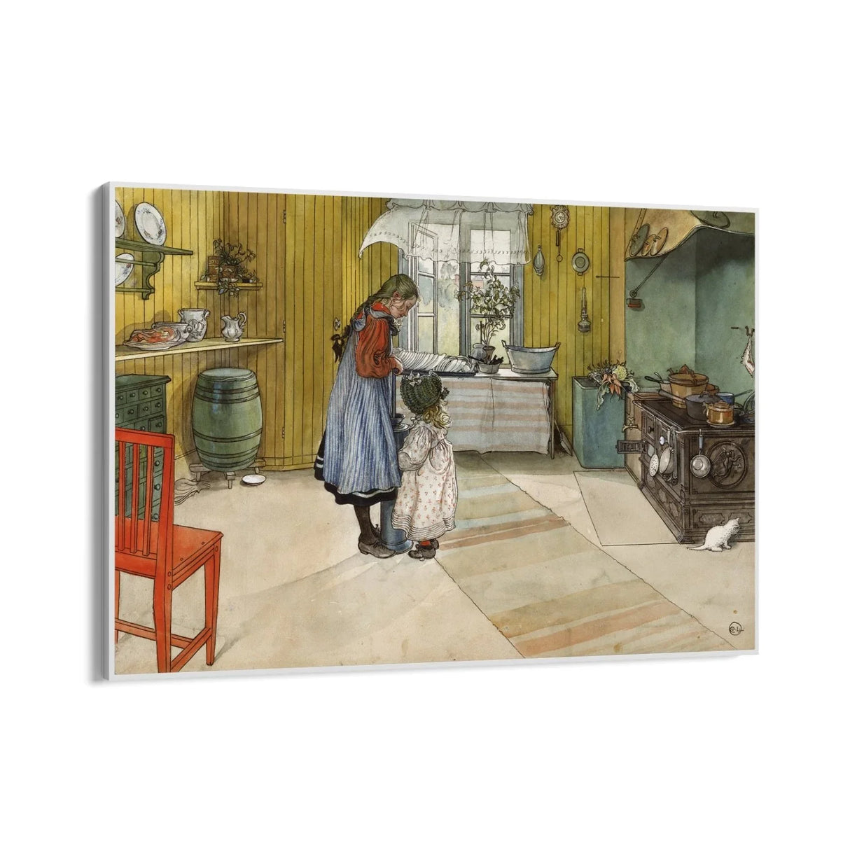 Quadro Stampa su Tela La Cucina, Carl Larsson - CupidoDesign