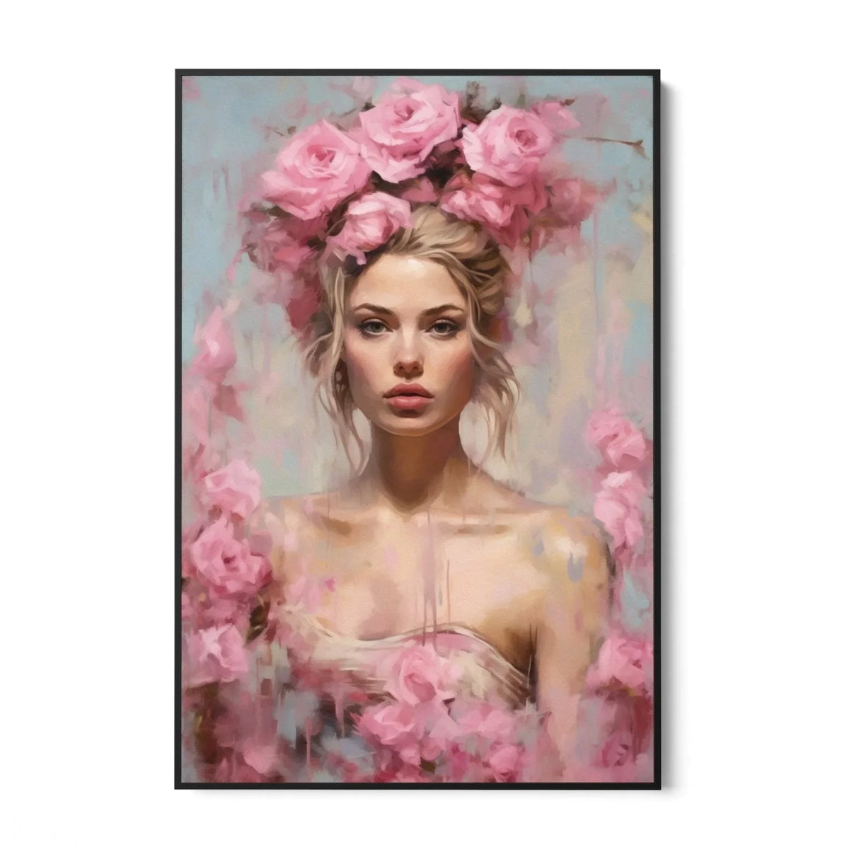 Quadro Stampa su Tela La Dea delle Rose - CupidoDesign