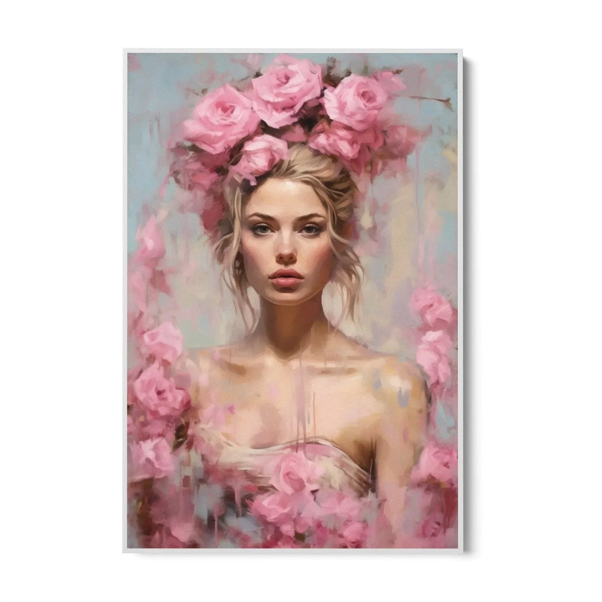 Quadro Stampa su Tela La Dea delle Rose - CupidoDesign