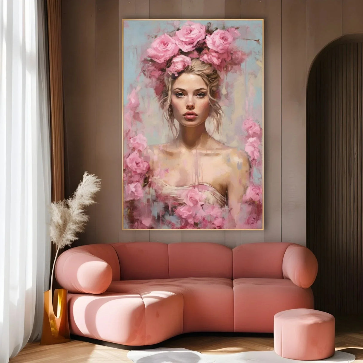 Quadro Stampa su Tela La Dea delle Rose - CupidoDesign