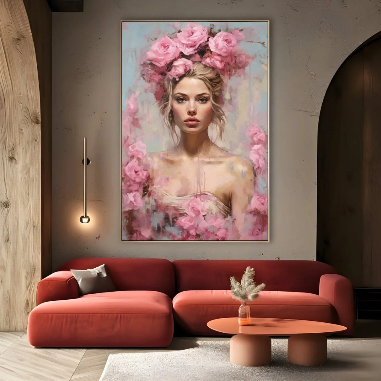 Quadro Stampa su Tela La Dea delle Rose - CupidoDesign