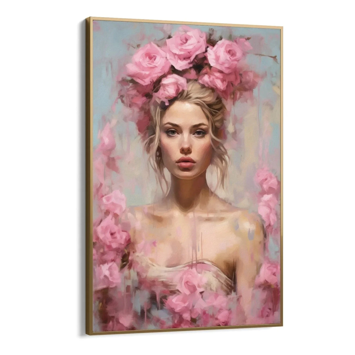 Quadro Stampa su Tela La Dea delle Rose - CupidoDesign