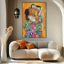 Quadro Stampa su Tela La Famiglia, Klimt 80x120cm - CupidoDesign