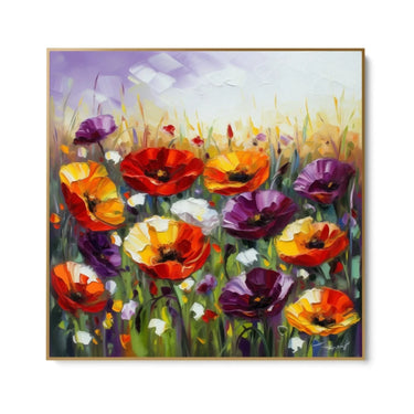 Quadro Stampa su Tela La fioritura dei papaveri - CupidoDesign