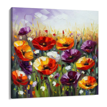 Quadro Stampa su Tela La fioritura dei papaveri - CupidoDesign