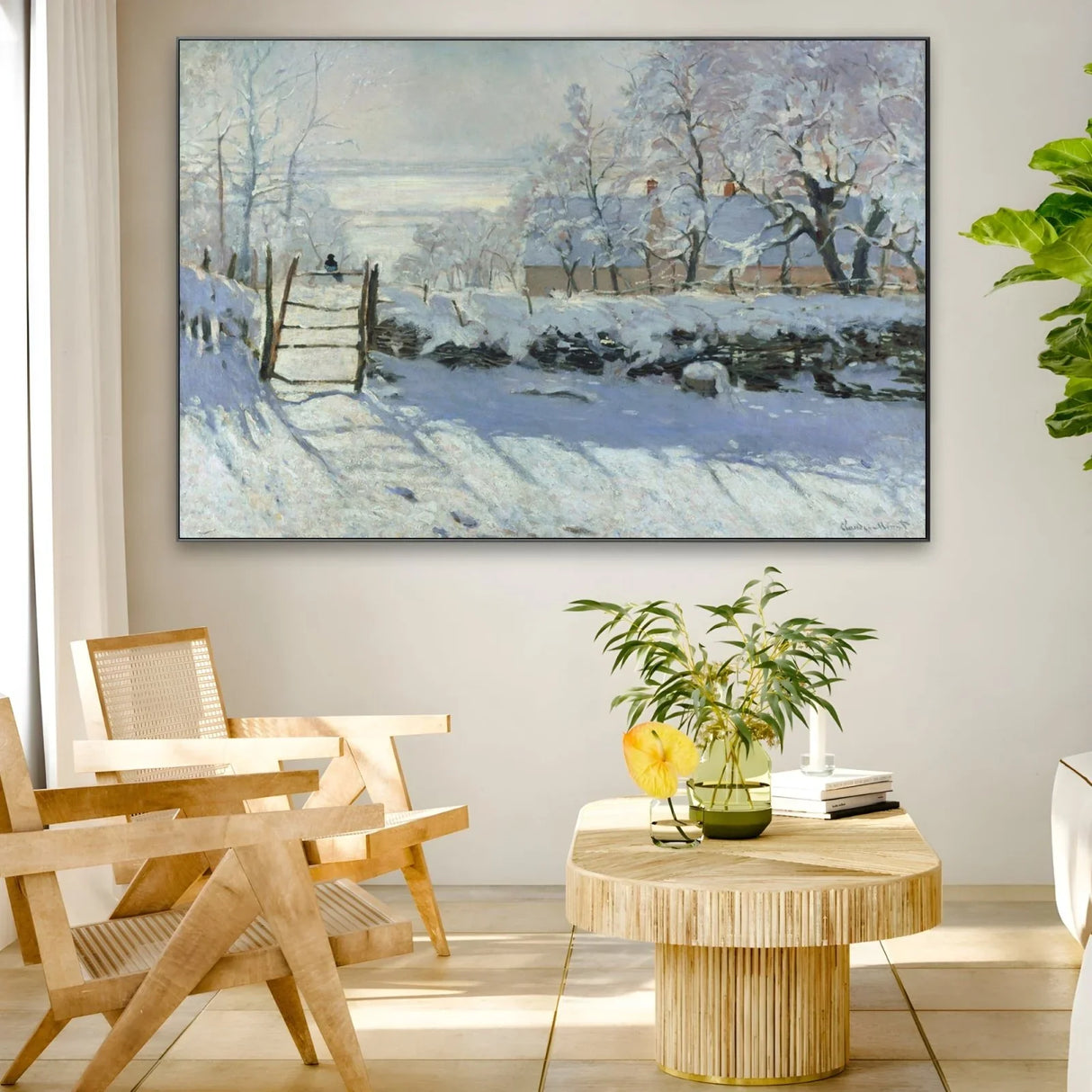 Quadro Stampa su Tela La gazza, Claude Monet - CupidoDesign
