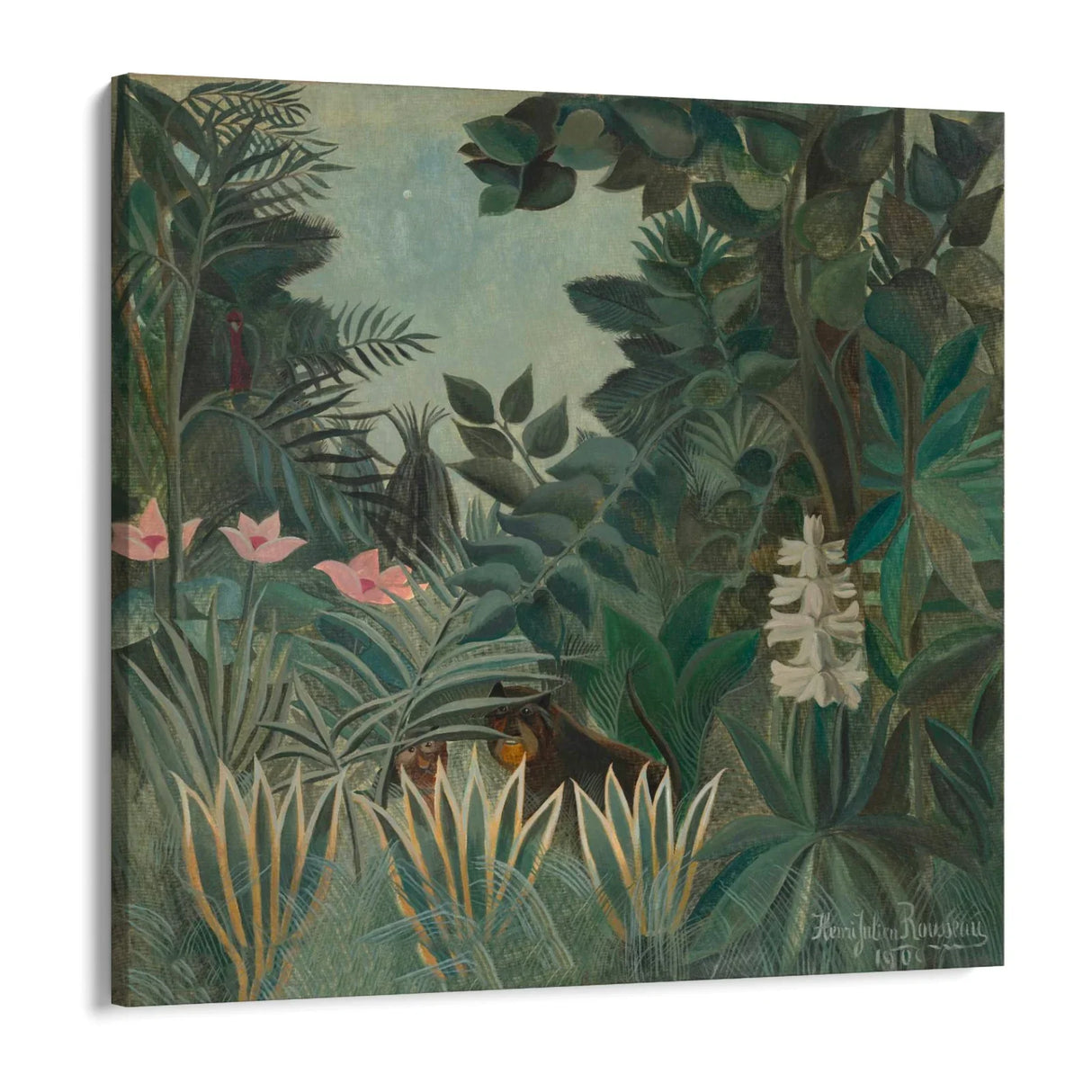Quadro Stampa su Tela La Giungla Equatoriale, Henri Rousseau - CupidoDesign