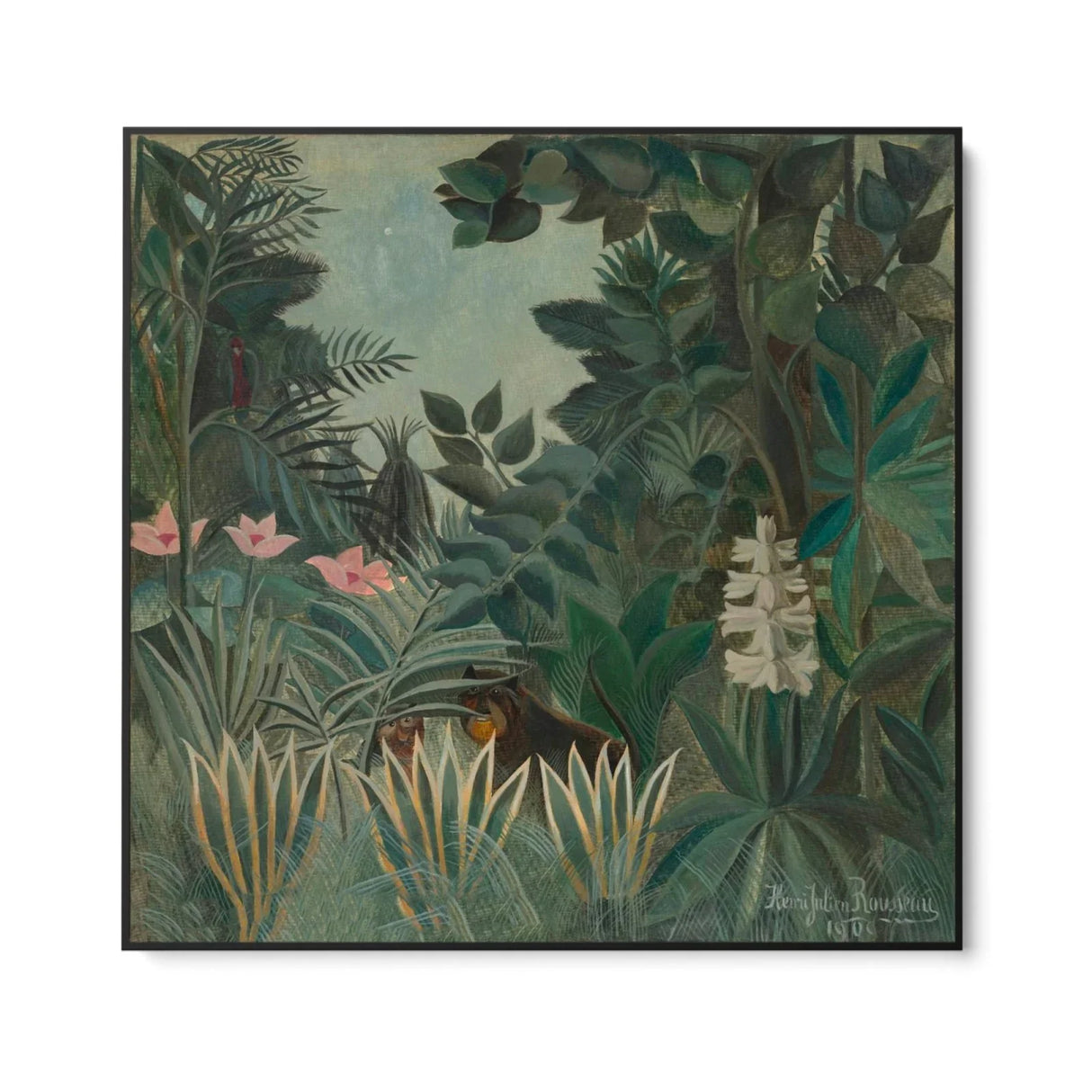 Quadro Stampa su Tela La Giungla Equatoriale, Henri Rousseau - CupidoDesign