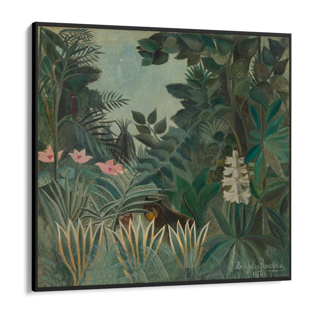 Quadro Stampa su Tela La Giungla Equatoriale, Henri Rousseau - CupidoDesign