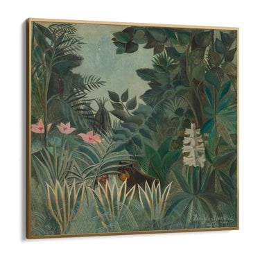 Quadro Stampa su Tela La Giungla Equatoriale, Henri Rousseau - CupidoDesign