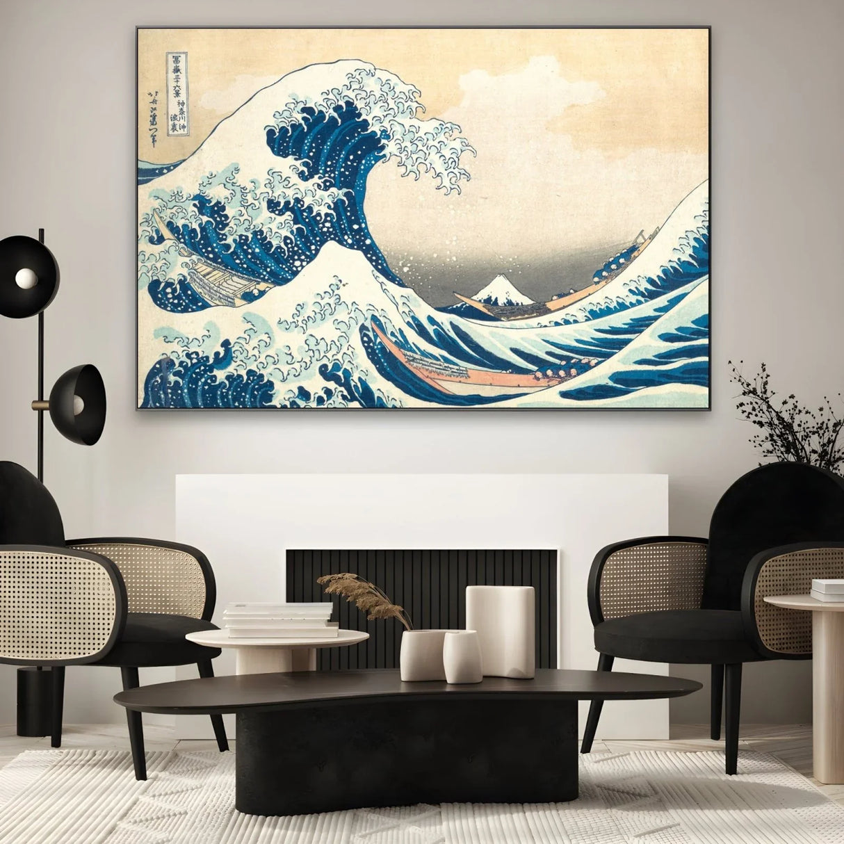 Quadro Stampa su Tela La grande onda al largo, Kanagawa - CupidoDesign