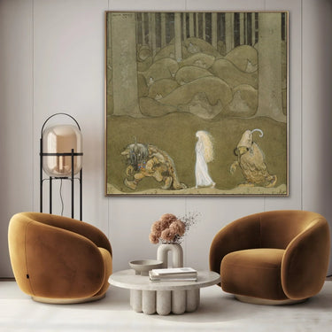 Quadro Stampa su Tela La Principessa e i Troll, John Bauer - CupidoDesign