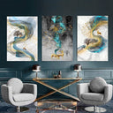 Quadro Stampa su Tela La quiete dopo la tempesta Set da 3 60x90cm - CupidoDesign