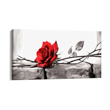 Quadro Stampa su Tela La rosa incantata - CupidoDesign