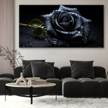 Quadro Stampa su Tela La Rosa Nera - CupidoDesign