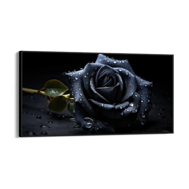 Quadro Stampa su Tela La Rosa Nera - CupidoDesign