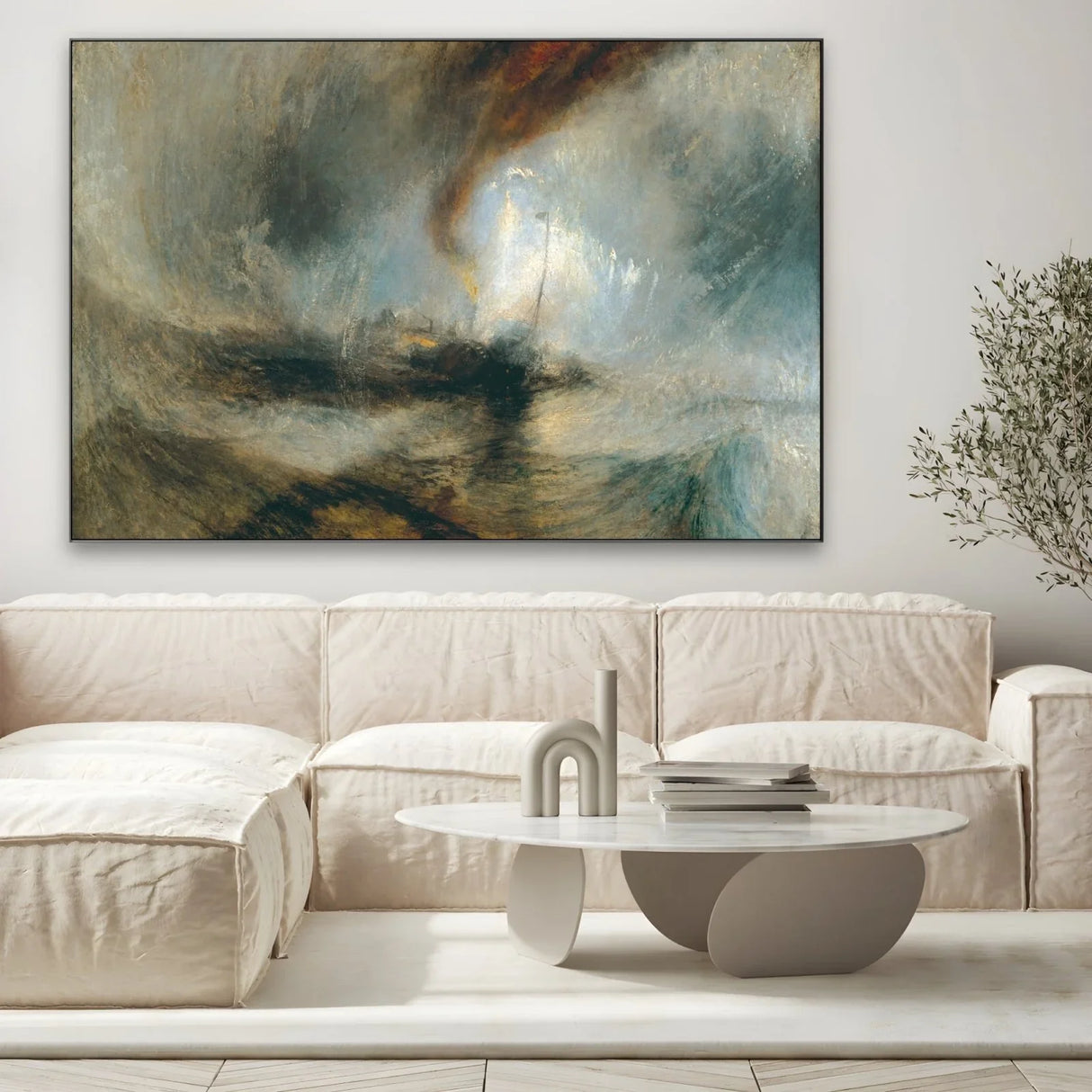Quadro Stampa su Tela La tempesta di neve, William Turner - CupidoDesign