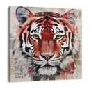 Quadro Stampa su Tela La tigre scarlatta - CupidoDesign