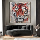 Quadro Stampa su Tela La tigre scarlatta - CupidoDesign