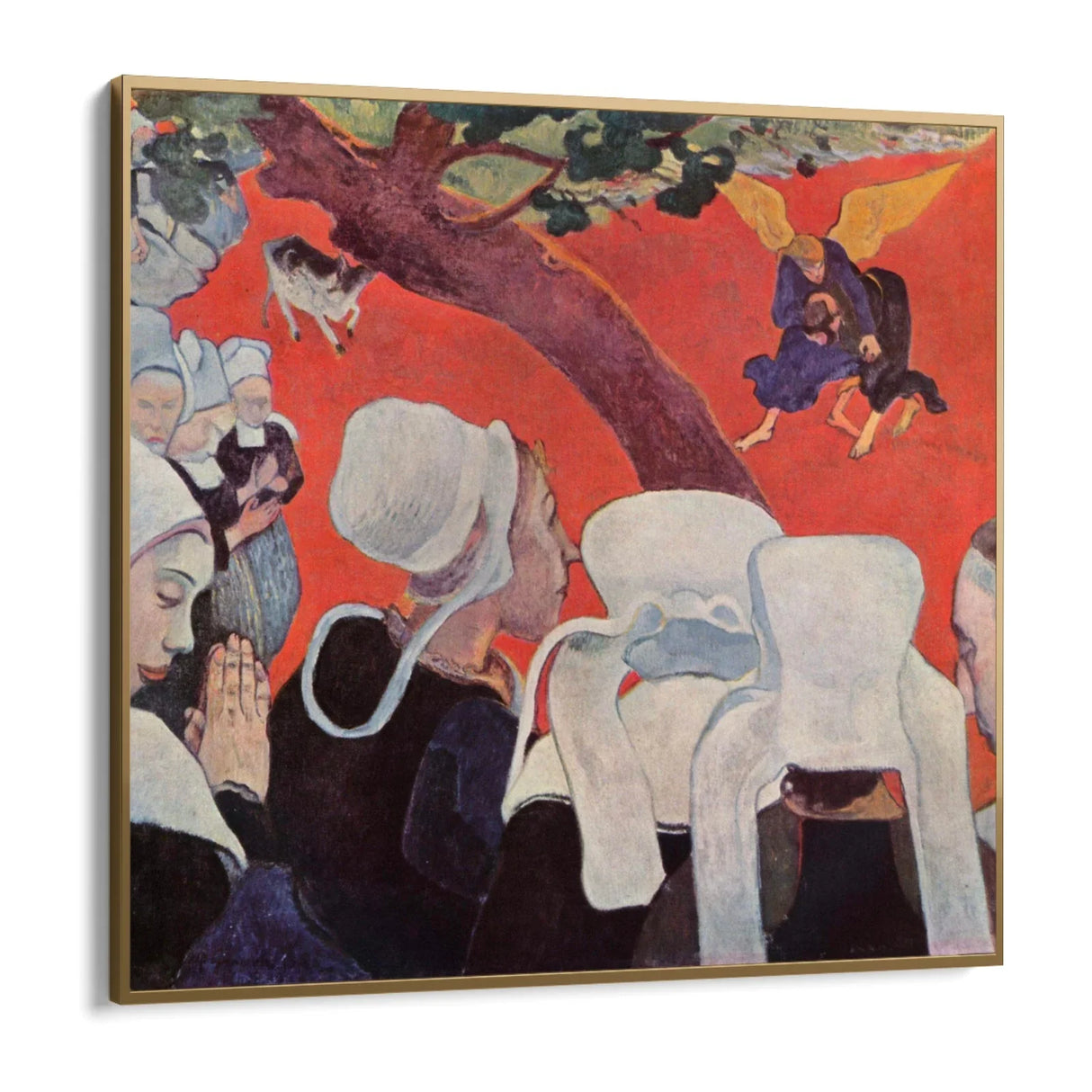 Quadro Stampa su Tela La visione dopo il sermone, Paul Gaugin - CupidoDesign