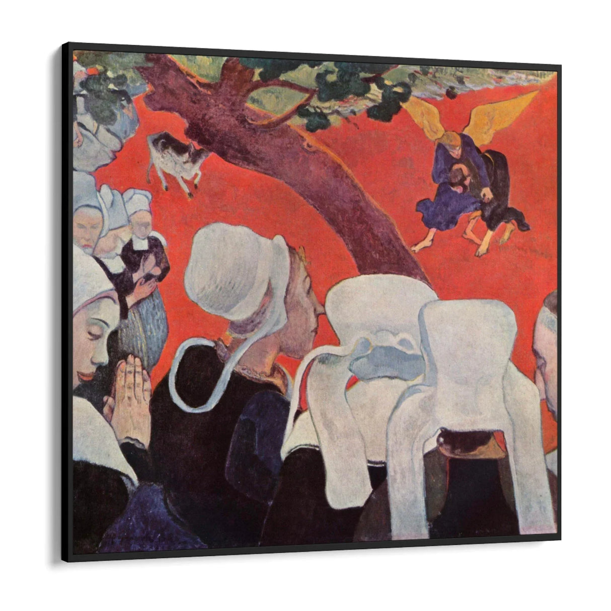 Quadro Stampa su Tela La visione dopo il sermone, Paul Gaugin - CupidoDesign