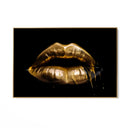 Quadro Stampa su Tela Labbra Special Gold - CupidoDesign
