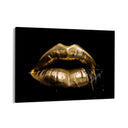 Quadro Stampa su Tela Labbra Special Gold - CupidoDesign