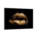 Quadro Stampa su Tela Labbra Special Gold - CupidoDesign