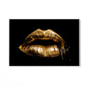 Quadro Stampa su Tela Labbra Special Gold - CupidoDesign