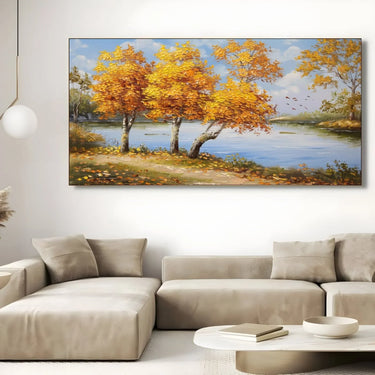 Quadro Stampa su Tela Lago d'oro - CupidoDesign