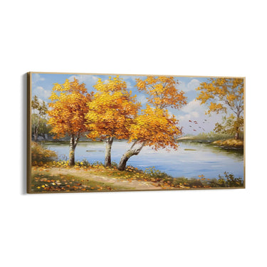 Quadro Stampa su Tela Lago d'oro - CupidoDesign