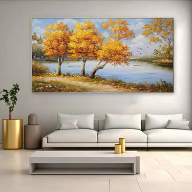 Quadro Stampa su Tela Lago d'oro - CupidoDesign